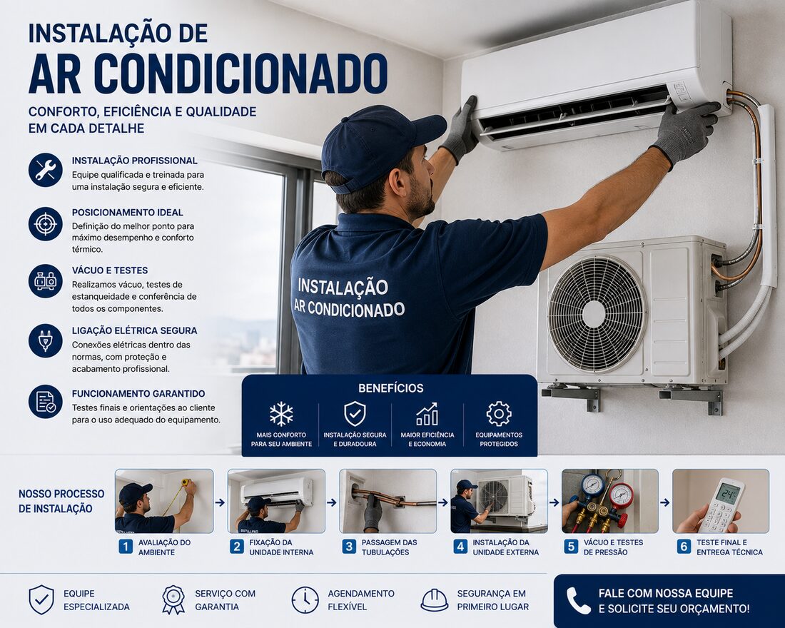 Instalação de ar-condicionado