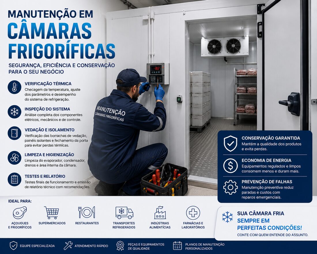 Câmara fria e refrigeração comercial